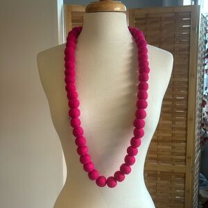 Pink Felt Necklace